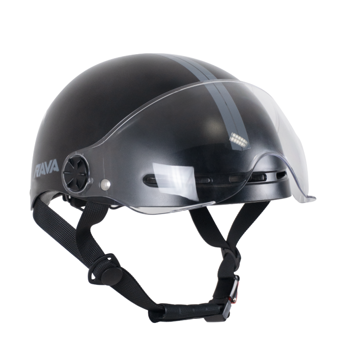 Capacete Rava para Scooter E-Bike Preto