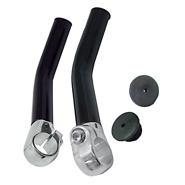 Bar End Alumínio Curvo para Guidão MTB 130mm