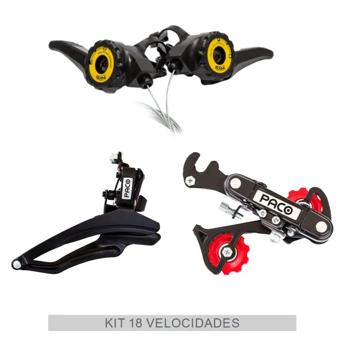 Kit de Câmbios e Alavanca Paco 18 v.