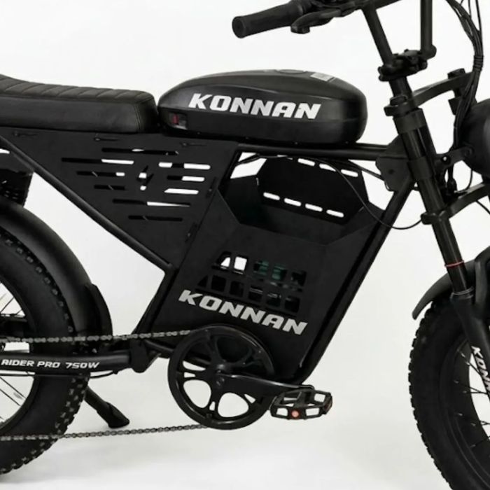 Bicicleta Elétrica Konnan Rider 750w Aro 20 Preto/Branco