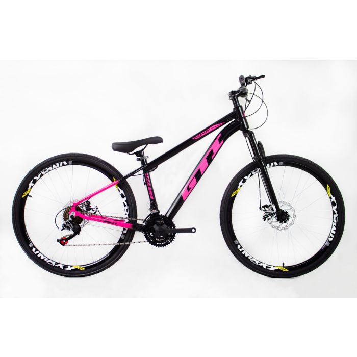 Bicicleta aro 26 Gti do Grau Freeride 21v Preto e Rosa