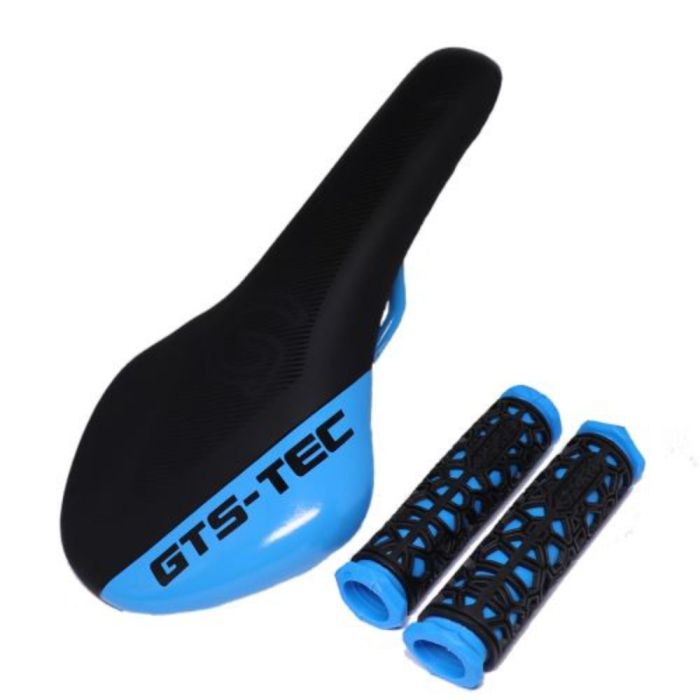 Kit Selim e Manopla Gts Speed Mtb Side Azul