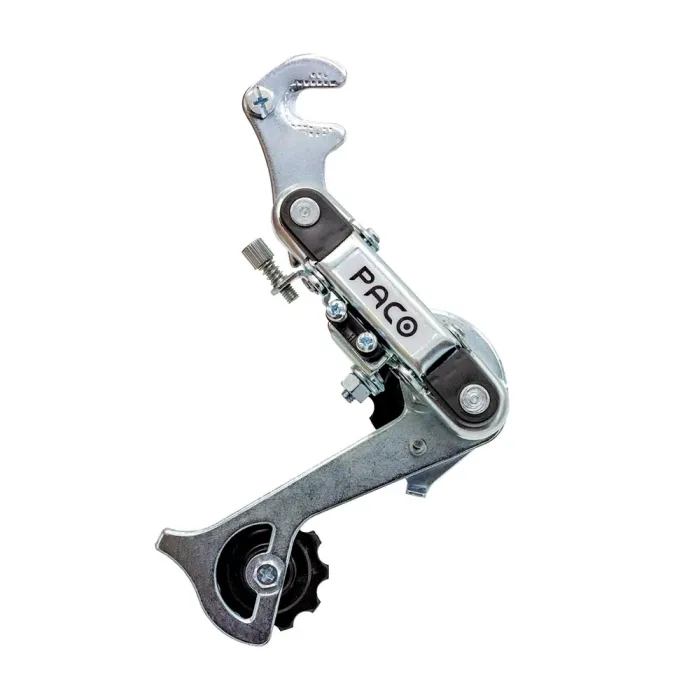 Cambio traseiro bike  6v zincado com gancheira