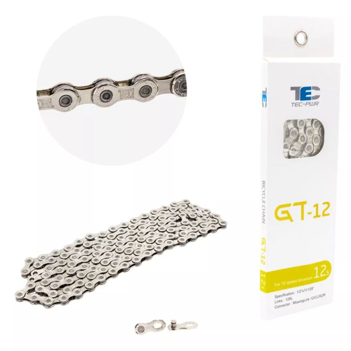 Corrente Fina Bike 12v Index 126 Elos Com Power Link Tec Mtb