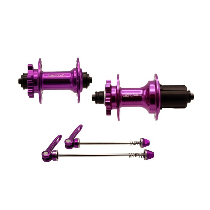  Cubo Aluminio Par Para K7 de 8 a 12 Velocidades Com Bocagem Freehub 6 Paws - Roxo