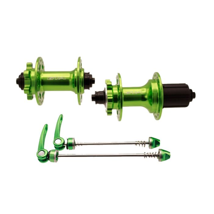 Cubo Aluminio Par Para K7 de 8 a 12 Velocidades Com Bocagem Freehub 6 Paws - Verde