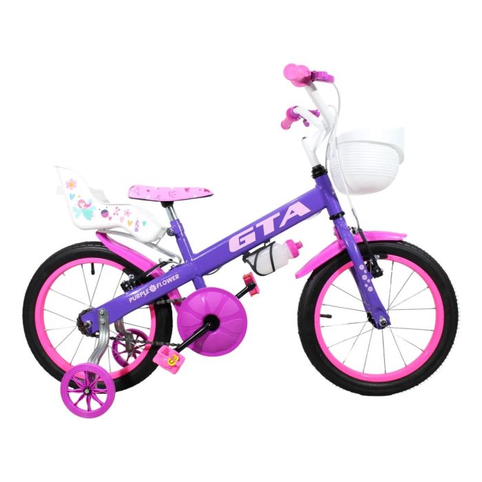 Bicicleta Infantil Aro 16 Purple Flower