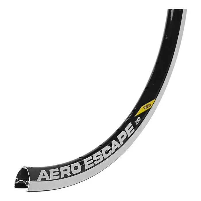 Aro 24/36F Vzan Aero Escape 260 V-Brake Preto Sem Ilh&oacute;s e Com Adesivos 
