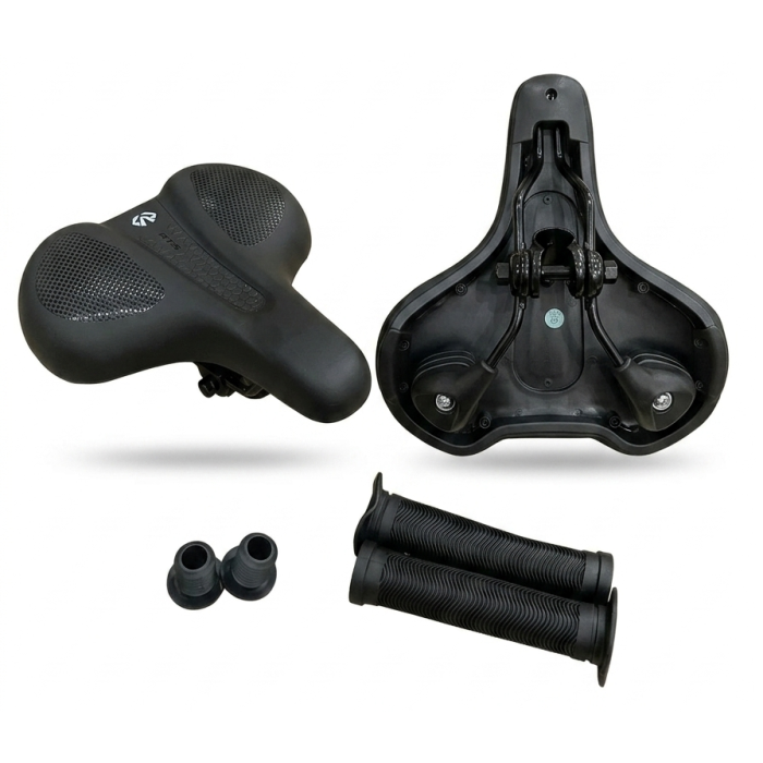Kit GTS de Selim Anat&ocirc;mico Ats Comfort com Manoplas &ndash; Preto
