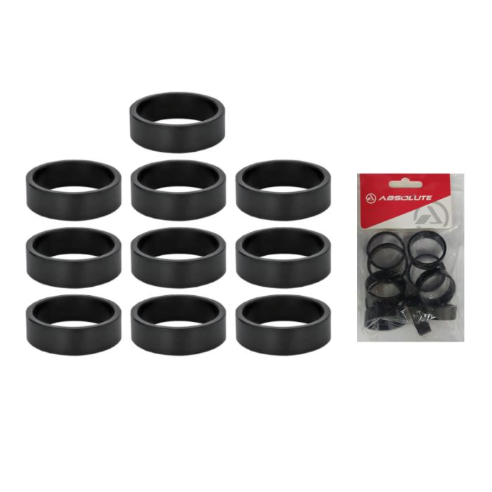 Kit 10 Espaçadores de Direção de Bicicleta Absolute 10mm