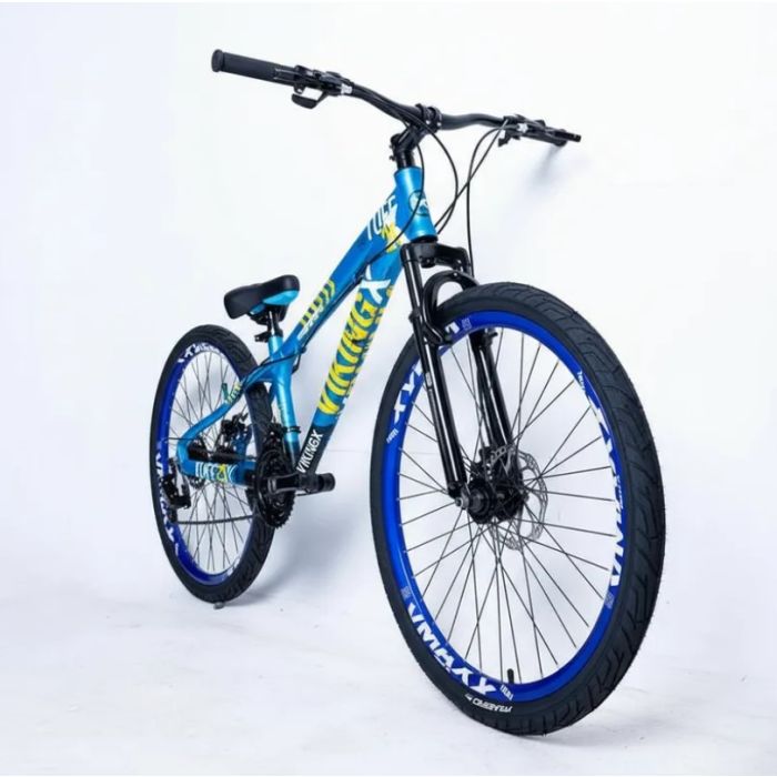 Bicicleta 26 Vikingx 21v Shimano - Tuff X-25 - Azul/amarelo - Cor 2026