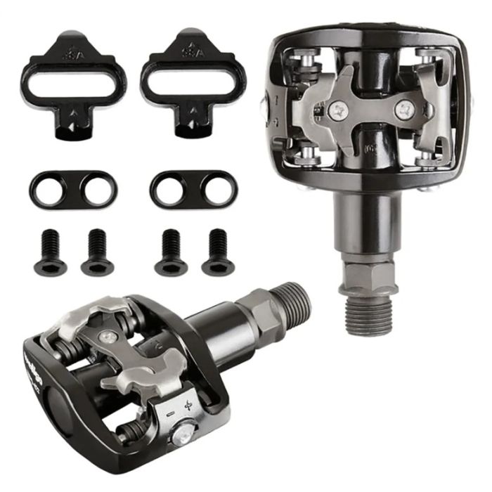 Pedal Clip Mtb Wellgo Pd-823 Alum&iacute;nio Preto Rosca 9/16