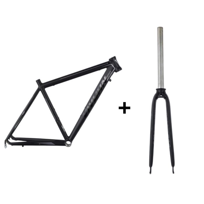 Kit Quadro Garfo Space Pro Vivuan Aro 700 Preto Vicini Tamanho 47