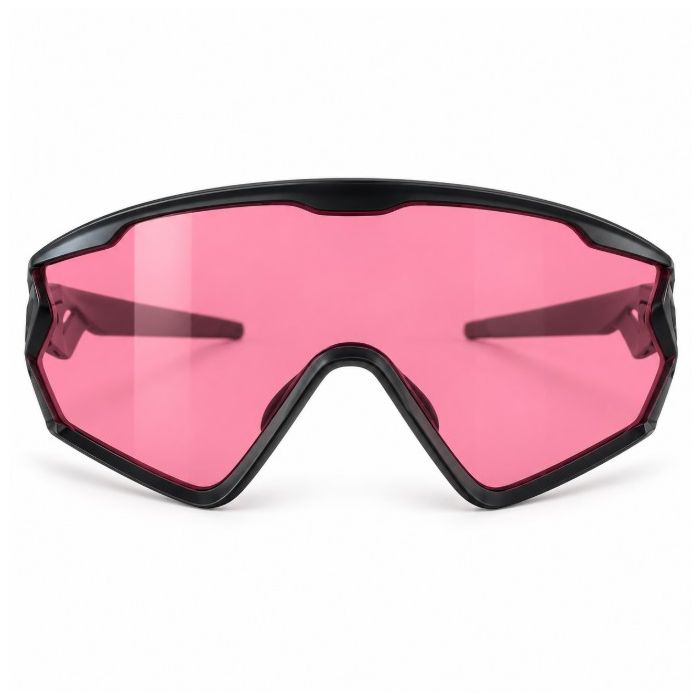Oculos Ciclismo Vessel Shape Proteção UV400 Preto com Rosa