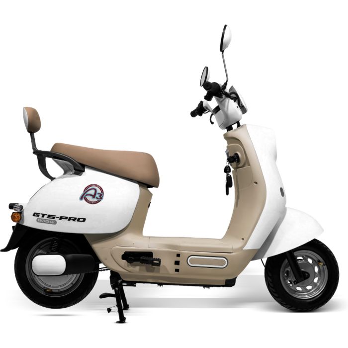 Bicicleta Scooter Elétrica GTS A3 600w Branca/Bege