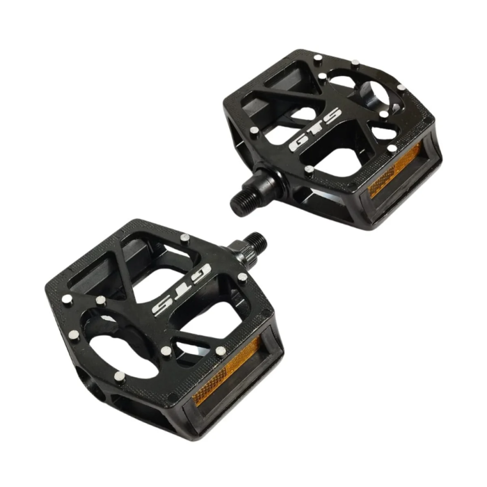 Pedal Gts Plataforma Aluminio Rosca Grossa 9/16 Preto Mtb