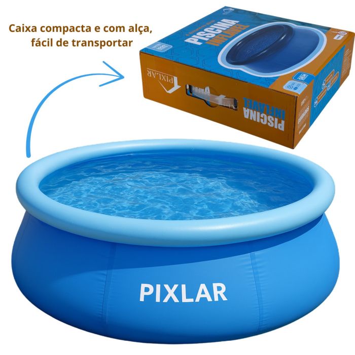 Piscina Borda Inflável Capacidade 1000 Litros Pixlar