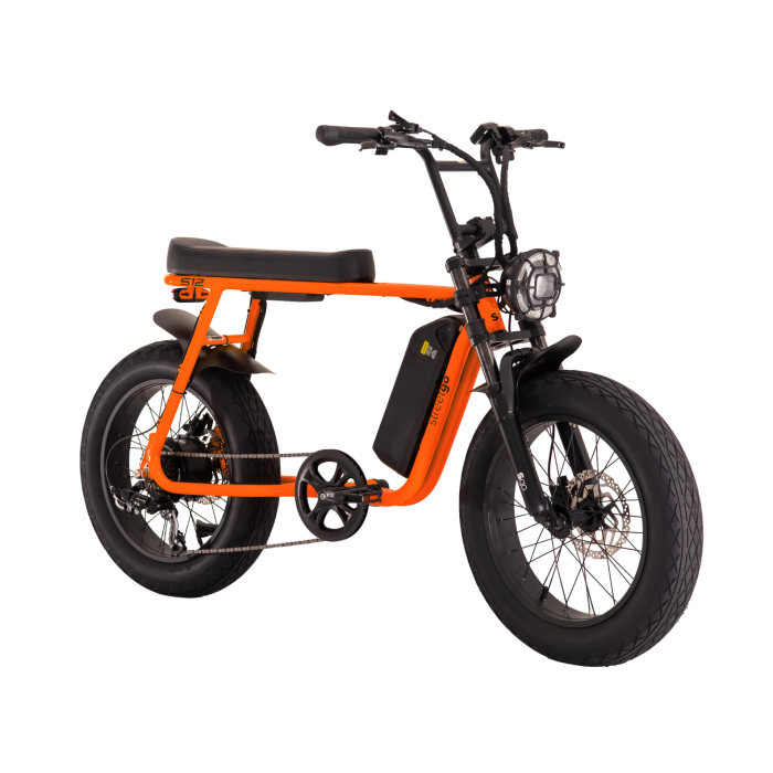 Bicicleta Elétrica Streetgo S12 750w Alumínio 48v 32km/h 15ah Freios Hidráulicos Laranja