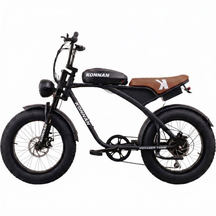 Bicicleta Scooter Elétrica Konnan Voyager 750w Bateria Lítio Preto/Branca
