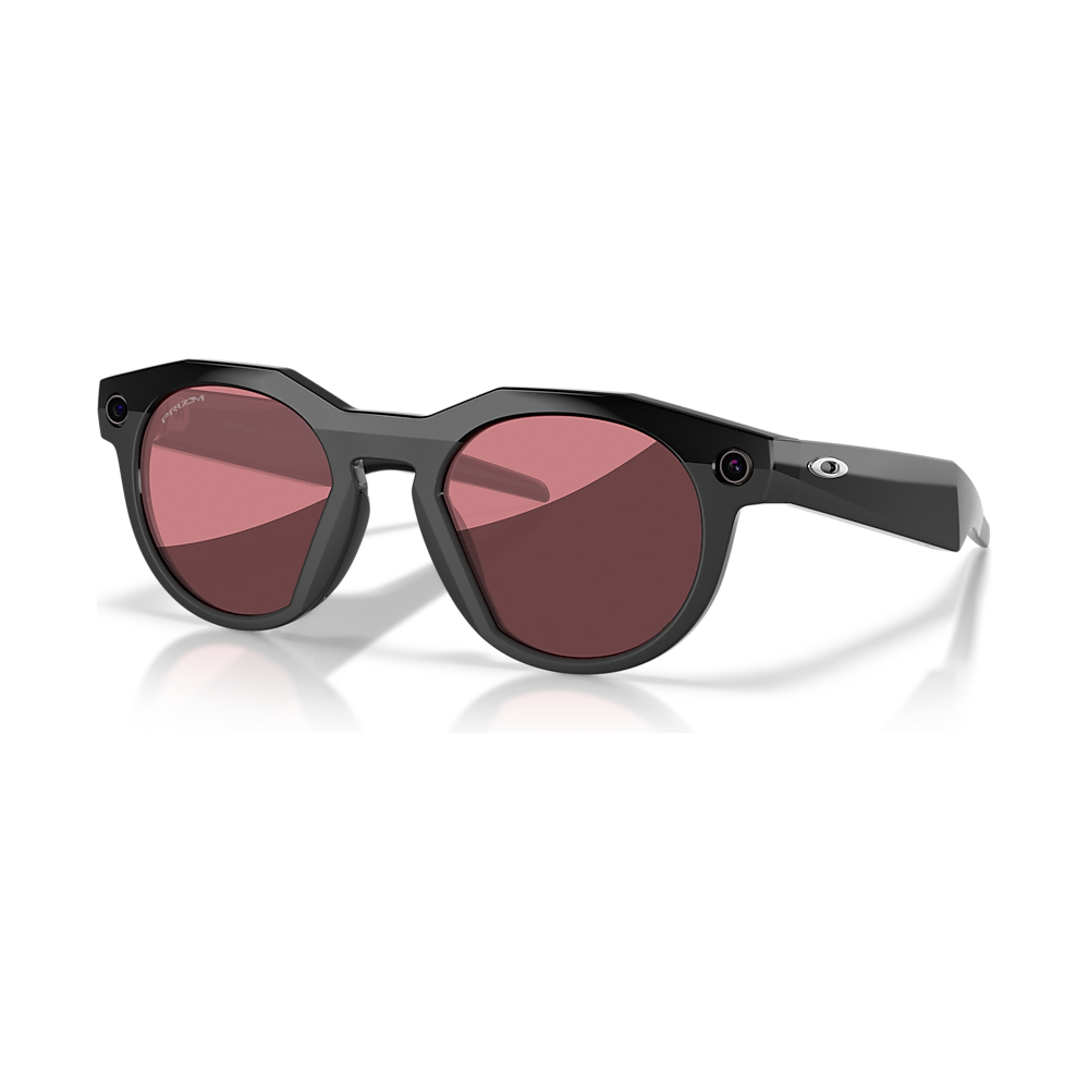 Oakley Meta HSTN OW8002 preto com lentes PRIZM Dark Golf, vista em perspectiva